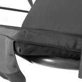 Home & Garden > Garden Furniture - Gardeon Outdoor Furniture Swing Chair Hammock 3 Seater Bench Seat Canopy Black - Garden Yard