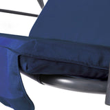 Home & Garden > Garden Furniture - Milano Outdoor Swing Bench Seat Chair Canopy Furniture 3 Seater Garden Hammock - Dark Blue - Garden Yard
