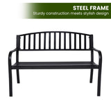 Home & Garden > Garden Furniture - Wallaroo Steel Outdoor Garden Bench - Classic - Garden Yard