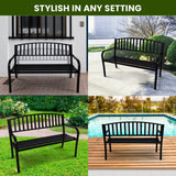 Home & Garden > Garden Furniture - Wallaroo Steel Outdoor Garden Bench - Classic - Garden Yard
