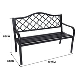 Home & Garden > Garden Furniture - Wallaroo Steel Outdoor Garden Bench - Elegant - Garden Yard