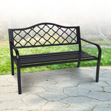 Home & Garden > Garden Furniture - Wallaroo Steel Outdoor Garden Bench - Elegant - Garden Yard