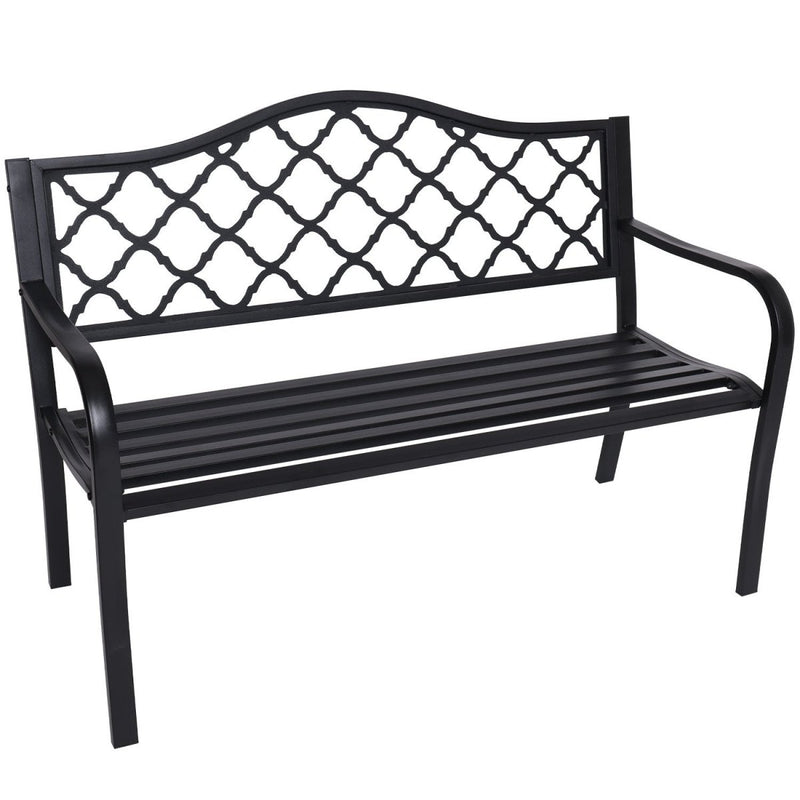 Home & Garden > Garden Furniture - Wallaroo Steel Outdoor Garden Bench - Elegant - Garden Yard
