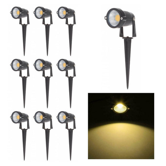 Home & Garden > Garden Lights - 10PCS 12V LED Waterproof Outdoor Garden Spotlights Landscape Light Flood Lights - Garden Yard