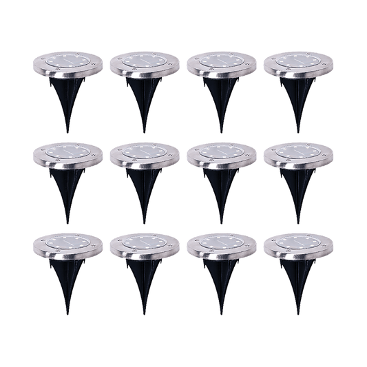 Home & Garden > Garden Lights - 12x Solar Powered LED Buried Inground Recessed Light Garden Outdoor Deck Path - Garden Yard