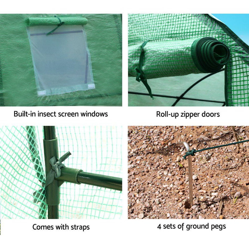 Home & Garden > Green Houses - Greenfingers Greenhouse Garden Shed Green House 3X2X2M Greenhouses Storage Lawn - Garden Yard