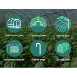 Home & Garden > Green Houses - Greenfingers Greenhouse Garden Shed Green House 3X2X2M Greenhouses Storage Lawn - Garden Yard