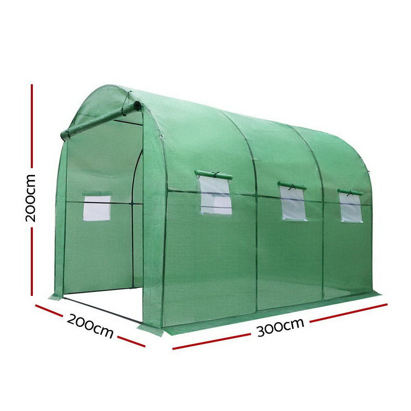 Home & Garden > Green Houses - Greenfingers Greenhouse Garden Shed Green House 3X2X2M Greenhouses Storage Lawn - Garden Yard