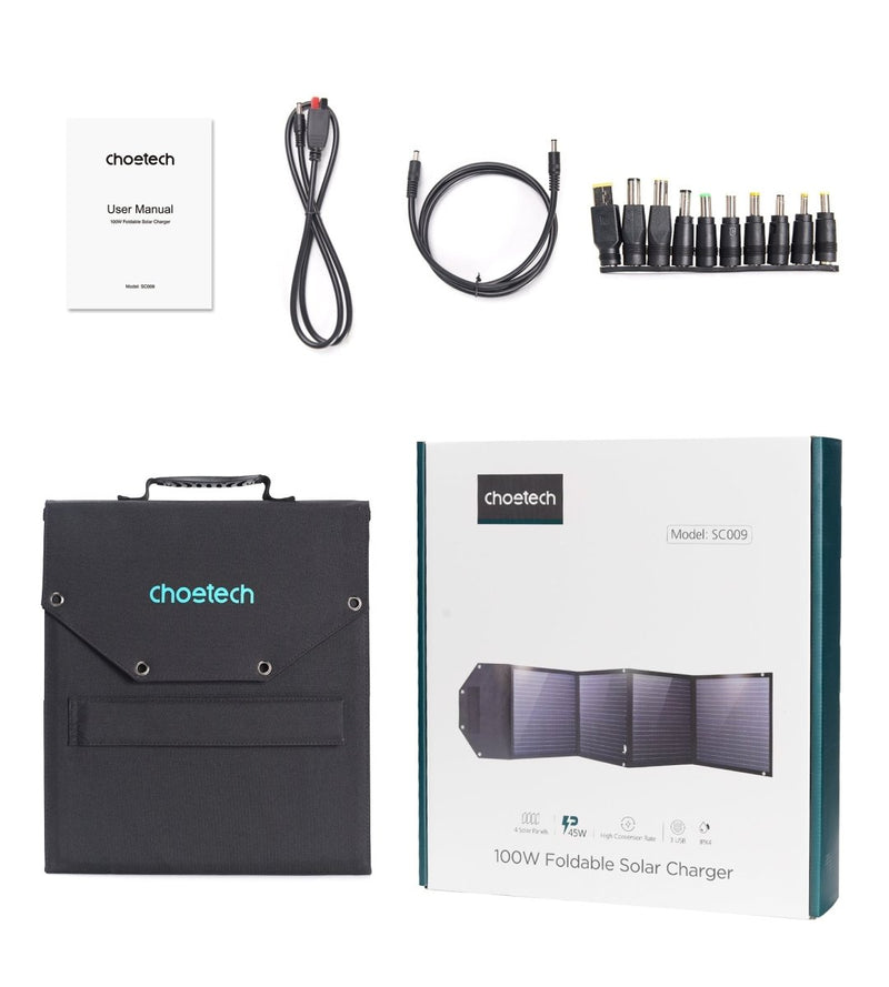 Home & Garden > Solar Panels - CHOETECH SC009 100W Foldable Solar Charger - Garden Yard