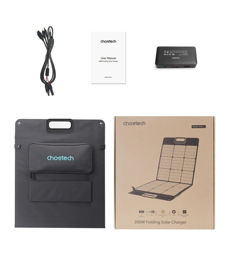 Home & Garden > Solar Panels - CHOETECH SC011 200W Foldable Solar Charger - Garden Yard