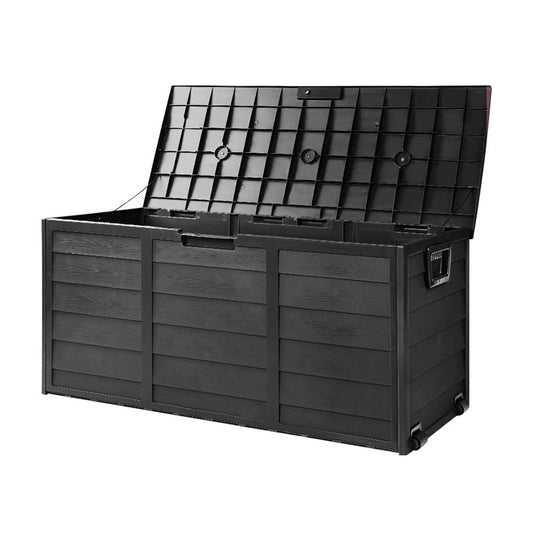 Home & Garden > Storage - Gardeon 290L Outdoor Storage Box - All Black - Garden Yard