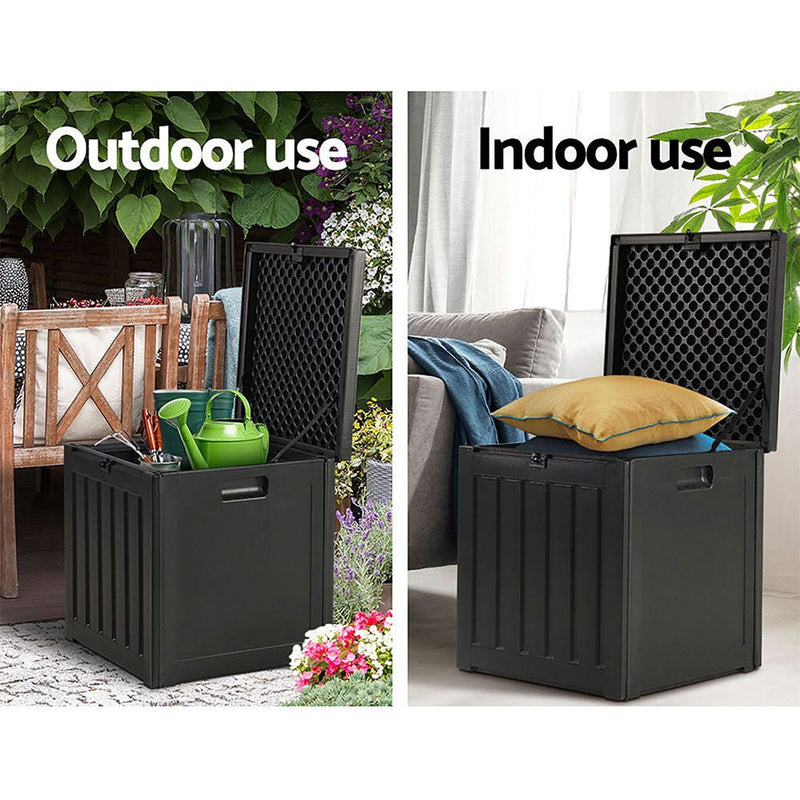 Home & Garden > Storage - Gardeon 80L Outdoor Storage Box Waterproof Container Indoor Garden Toy Tool Shed - Garden Yard