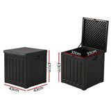 Home & Garden > Storage - Gardeon 80L Outdoor Storage Box Waterproof Container Indoor Garden Toy Tool Shed - Garden Yard