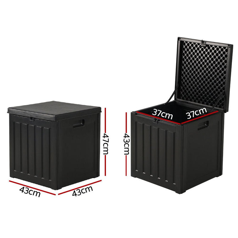 Home & Garden > Storage - Gardeon 80L Outdoor Storage Box Waterproof Container Indoor Garden Toy Tool Shed - Garden Yard