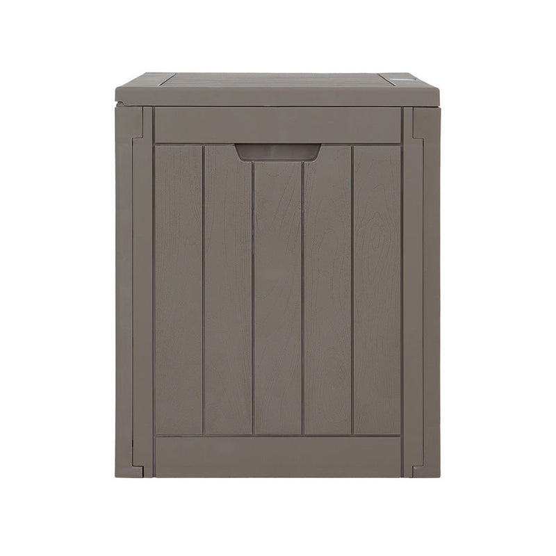 Home & Garden > Storage - Gardeon Outdoor Storage Box 118L Container Lockable Indoor Garden Toy Tool Shed Grey - Garden Yard
