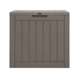 Home & Garden > Storage - Gardeon Outdoor Storage Box 118L Container Lockable Indoor Garden Toy Tool Shed Grey - Garden Yard
