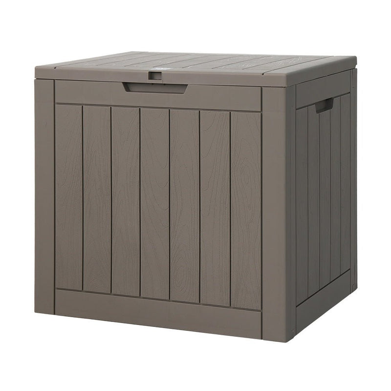 Home & Garden > Storage - Gardeon Outdoor Storage Box 118L Container Lockable Indoor Garden Toy Tool Shed Grey - Garden Yard