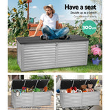 Home & Garden > Storage - Gardeon Outdoor Storage Box Bench Seat 390L - Garden Yard