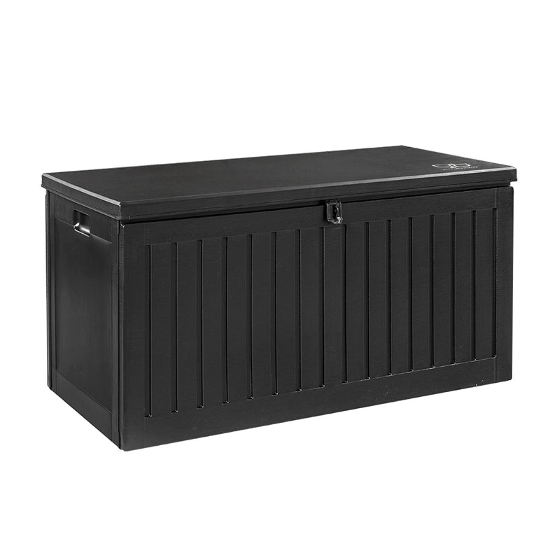 Home & Garden > Storage - Gardeon Outdoor Storage Box Container Garden Toy Indoor Tool Chest Sheds 270L Black - Garden Yard