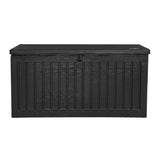 Home & Garden > Storage - Gardeon Outdoor Storage Box Container Garden Toy Indoor Tool Chest Sheds 270L Black - Garden Yard