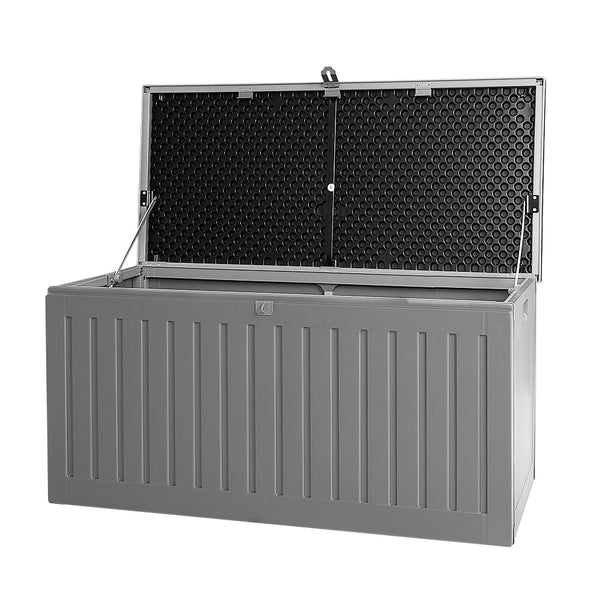 Home & Garden > Storage - Gardeon Outdoor Storage Box Container Garden Toy Indoor Tool Chest Sheds 270L Dark Grey - Garden Yard
