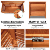 Home & Garden > Storage - Gardeon Outoor Fir Wooden Storage Bench - Garden Yard