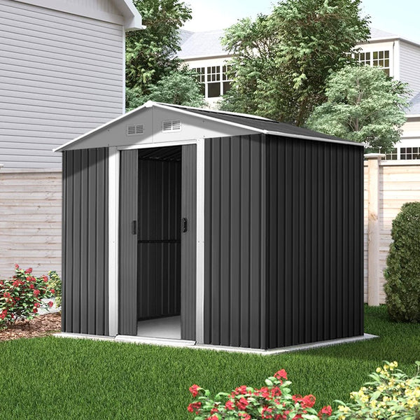 Home & Garden > Storage - Giantz Garden Shed Outdoor Storage Sheds Tool Workshop 2.58X2.07M - Garden Yard