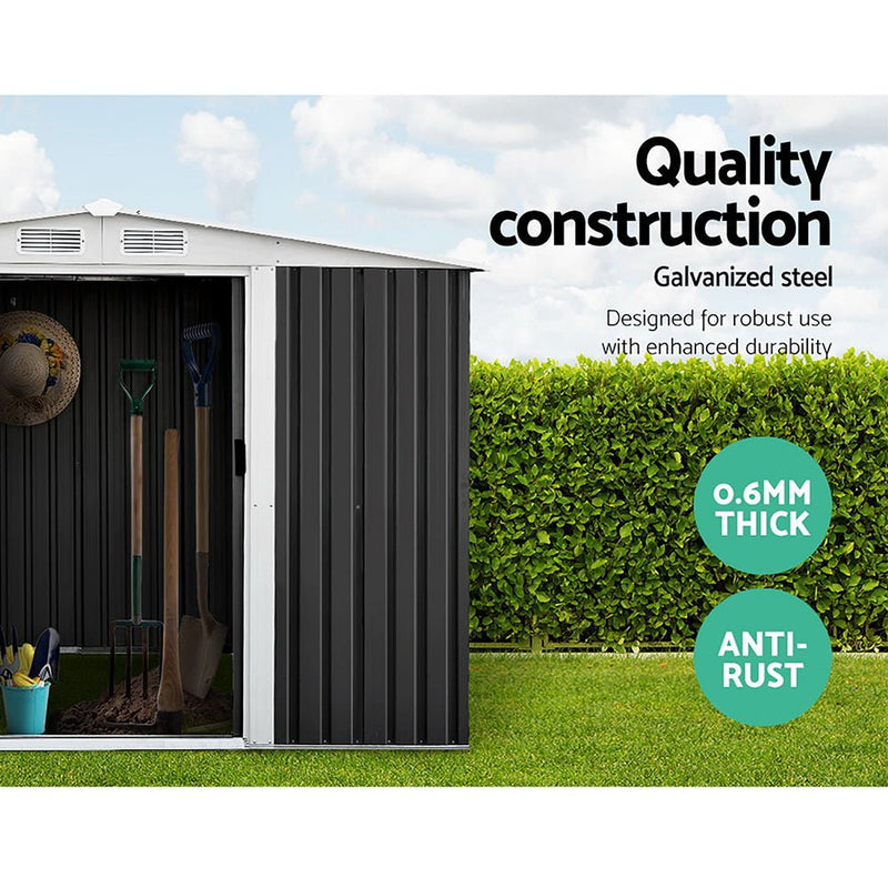 Home & Garden > Storage - Giantz Garden Shed Outdoor Storage Sheds Tool Workshop 2.58X2.07M - Garden Yard