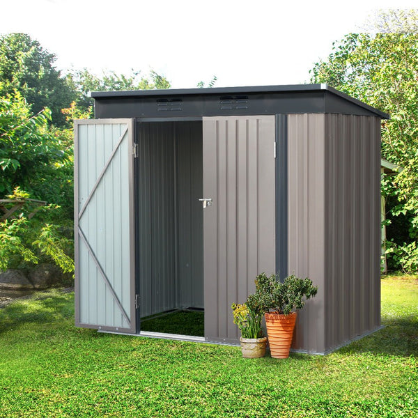 Home & Garden > Storage - Giantz Garden Shed Sheds Outdoor Storage 1.95x1.31M Steel Workshop House Tool - Garden Yard