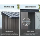 Home & Garden > Storage - Giantz Garden Shed Sheds Outdoor Storage 1.95x1.31M Steel Workshop House Tool - Garden Yard