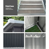 Home & Garden > Storage - Giantz Garden Shed Sheds Outdoor Tool 2.49x1.04M Storage Workshop House Galvanised Steel - Garden Yard